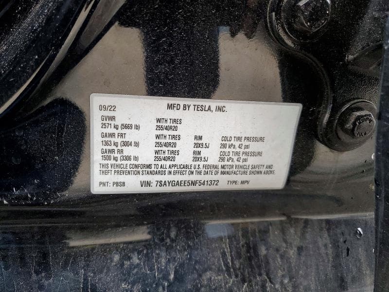 2022 TESLA MODEL Y 12