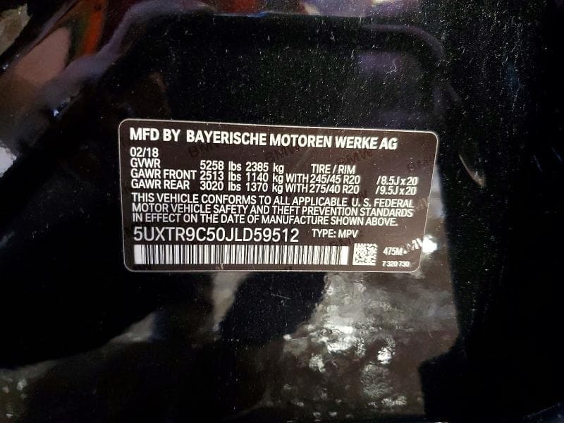 2018 BMW X3 XDRIVE30I 13