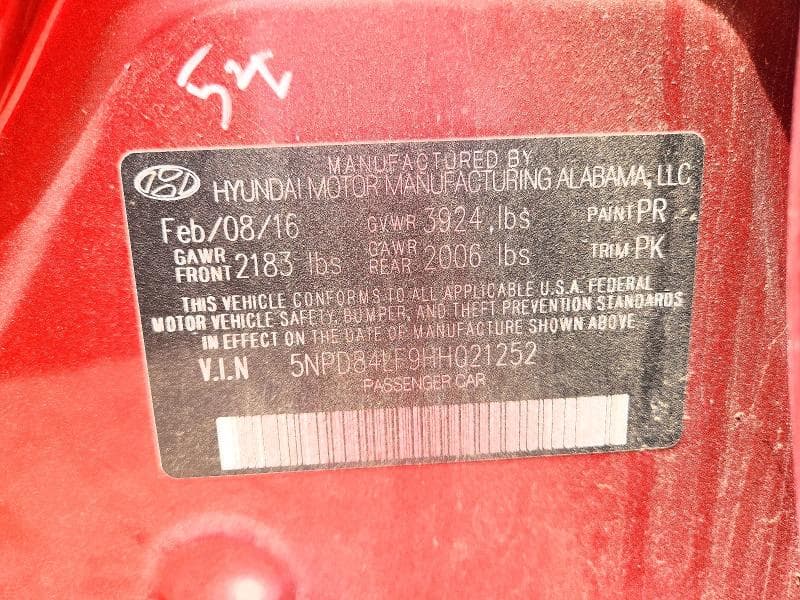 2017 HYUNDAI ELANTRA LIMITED 12