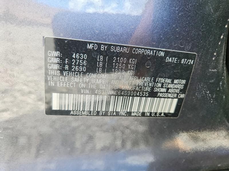2025 SUBARU LEGACY PREMIUM 12