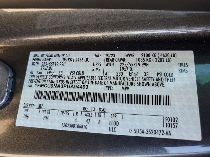 2023 FORD ESCAPE ST LINE SELECT 14
