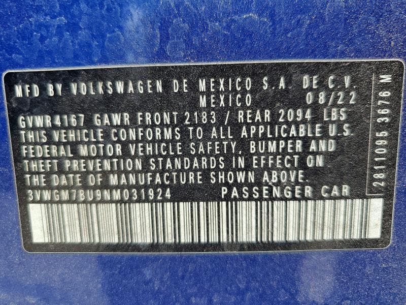 2022 VOLKSWAGEN JETTA SEL 12