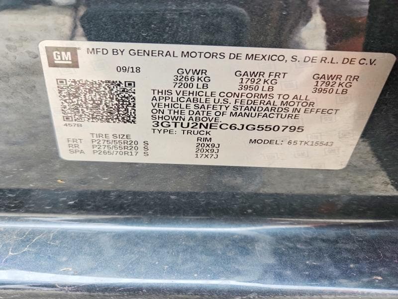 2018 GMC SIERRA K1500 SLT K1500 SLT 12