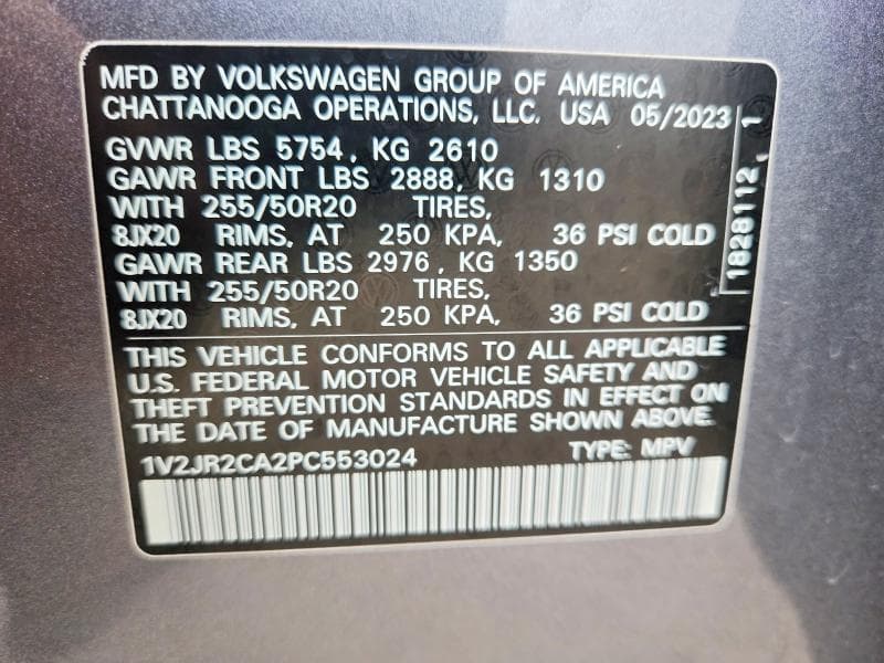 2023 VOLKSWAGEN ATLAS SE 12
