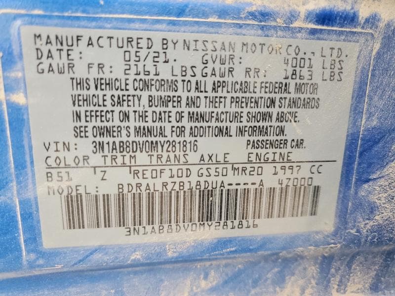 2021 NISSAN SENTRA SR 12