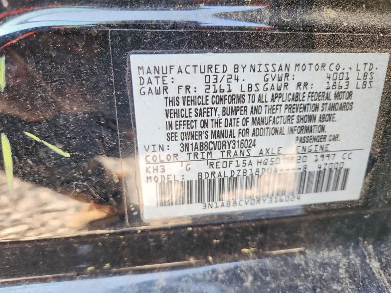 2024 NISSAN SENTRA SV SV 12