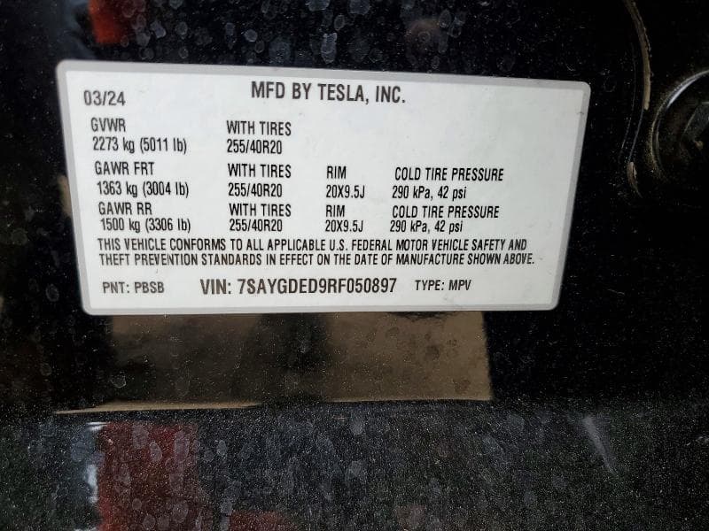 2024 TESLA MODEL Y 12
