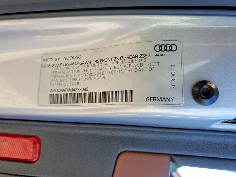 2018 AUDI A4 PREMIUM PLUS 13