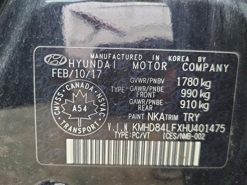 2017 HYUNDAI ELANTRA SE 12