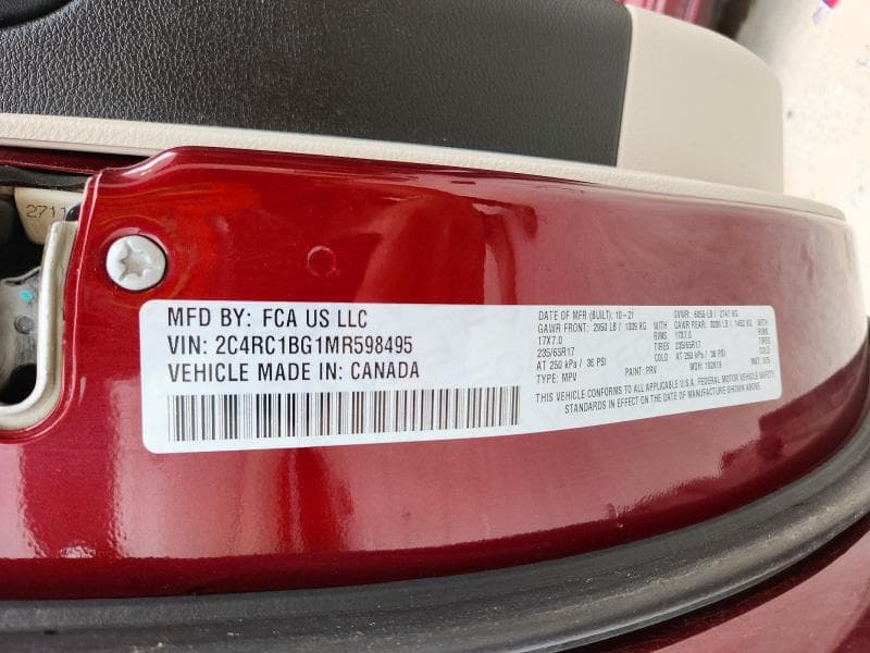 2021 CHRYSLER PACIFICA TOURING L 14