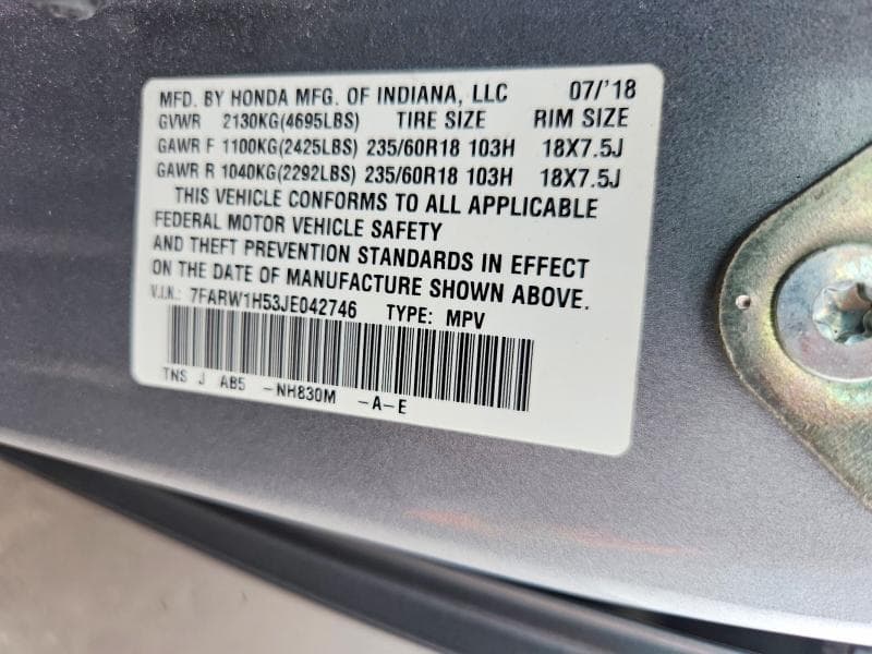 2018 HONDA CR-V EX EX 13