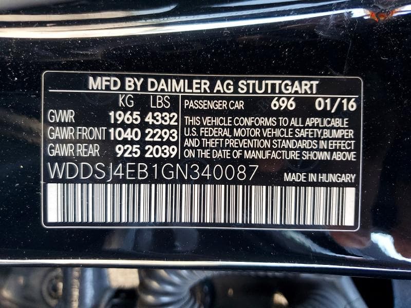 2016 MERCEDES-BENZ CLA 250 12
