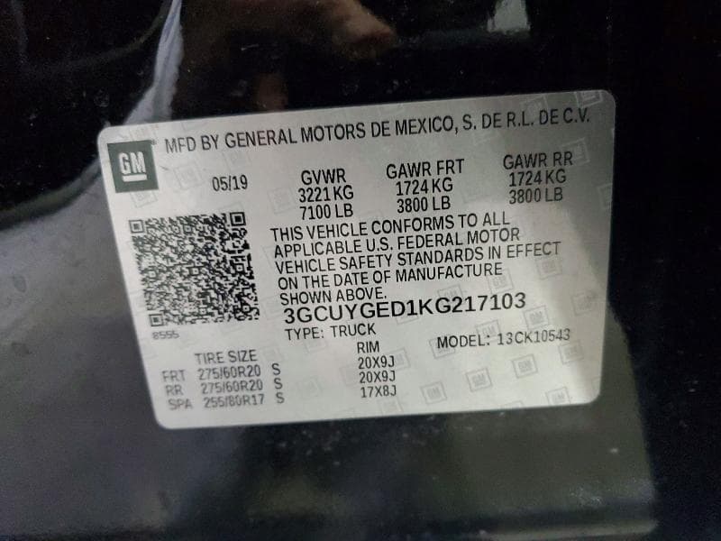 2019 CHEVROLET SILVERADO K1500 LTZ 12