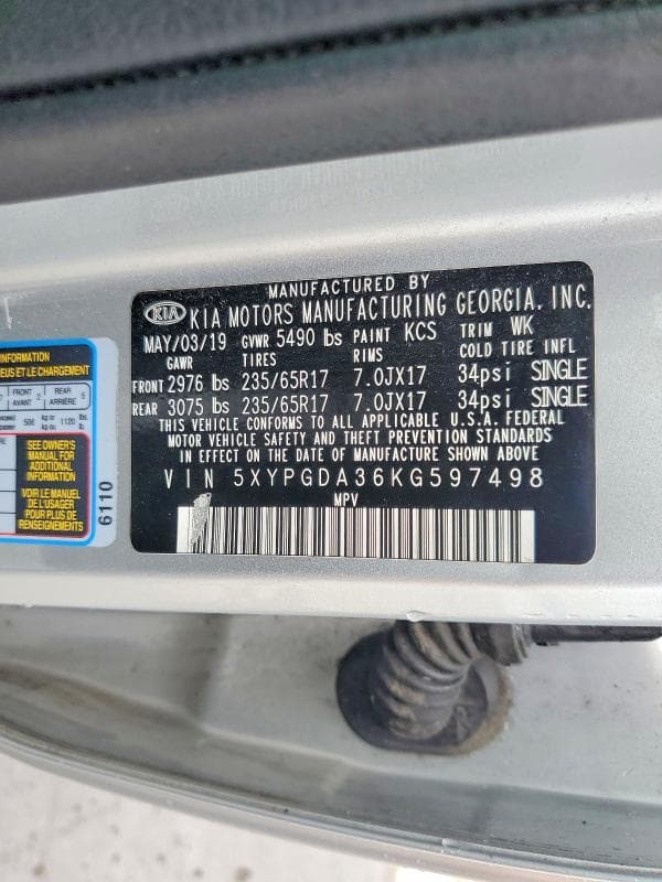 2019 KIA SORENTO LX 13