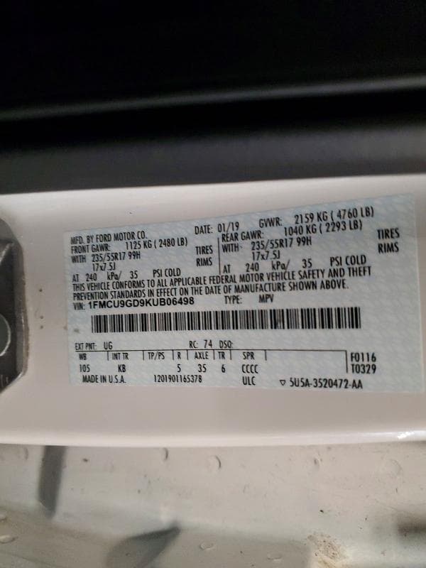 2019 FORD ESCAPE SE SE 14