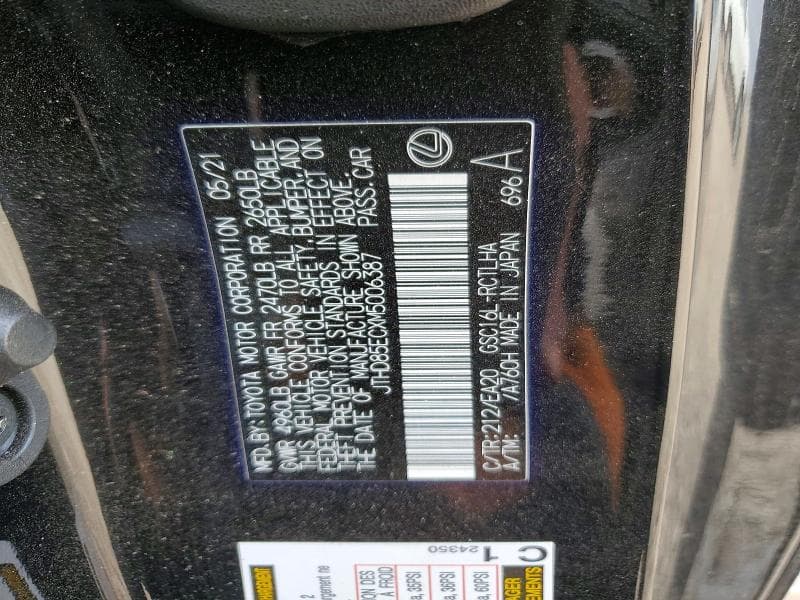 2021 LEXUS RC 300 BASE BASE 12