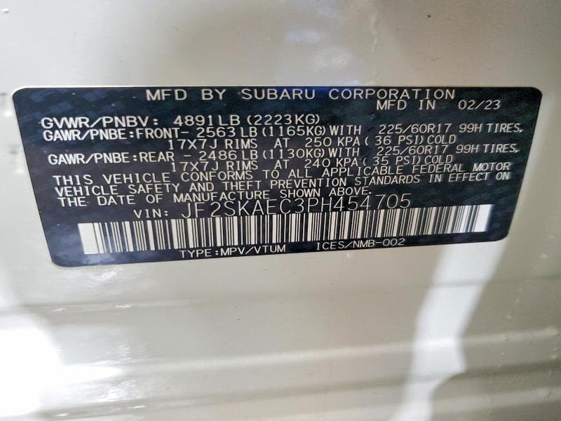 2023 SUBARU FORESTER PREMIUM PREMIUM 13