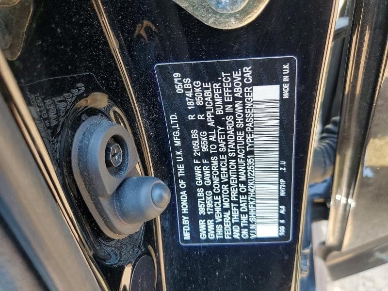 2019 HONDA CIVIC SPORT SPORT 12
