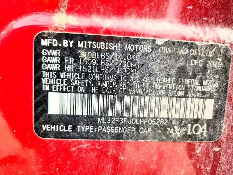 2020 MITSUBISHI MIRAGE G4 ES 12