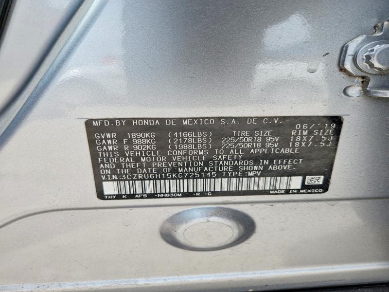2019 HONDA HR-V SPORT SPORT 13