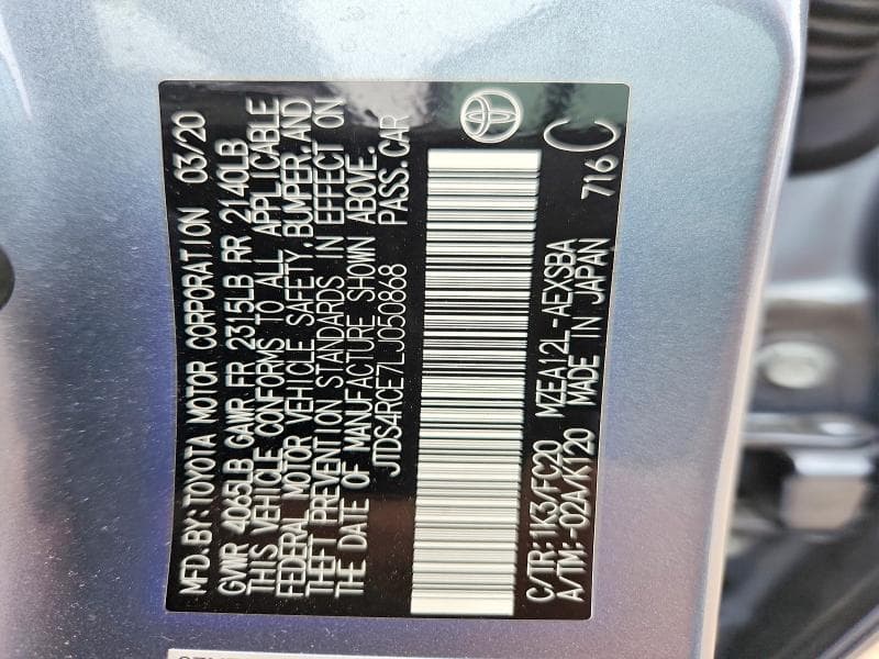 2020 TOYOTA COROLLA SE SE 13