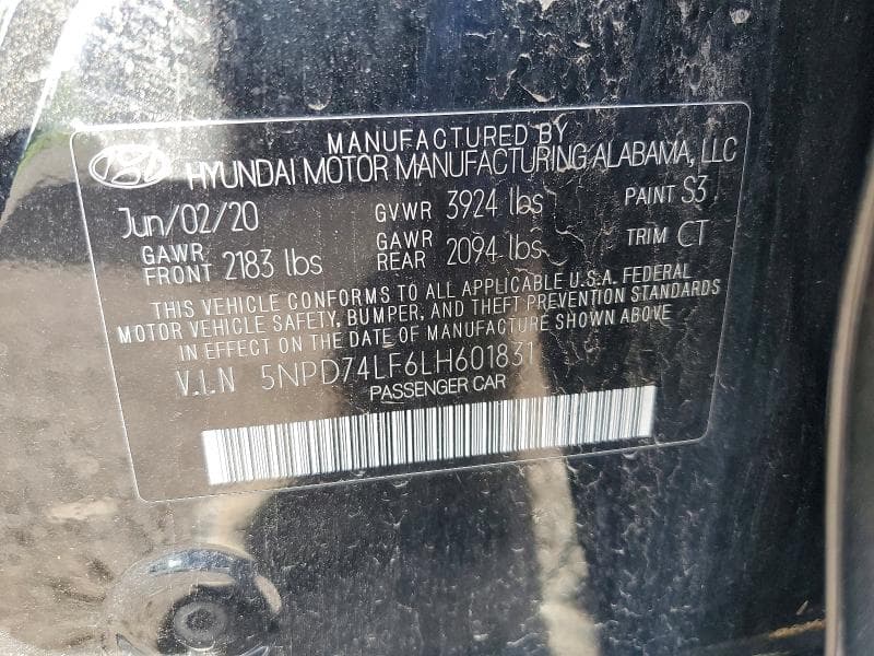 2020 HYUNDAI ELANTRA SE 12