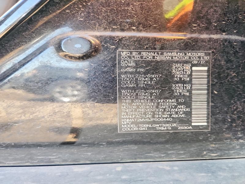 2018 NISSAN ROGUE SV SV 13