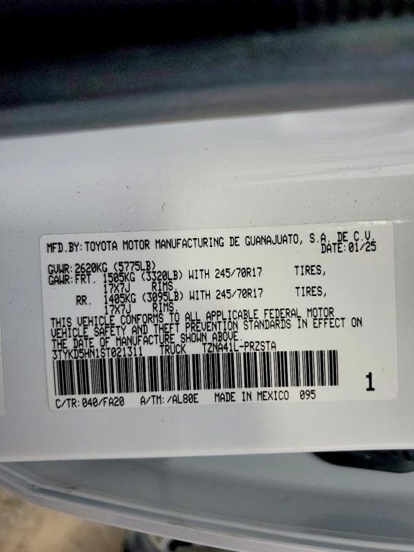 2025 TOYOTA TACOMA SR SR 12