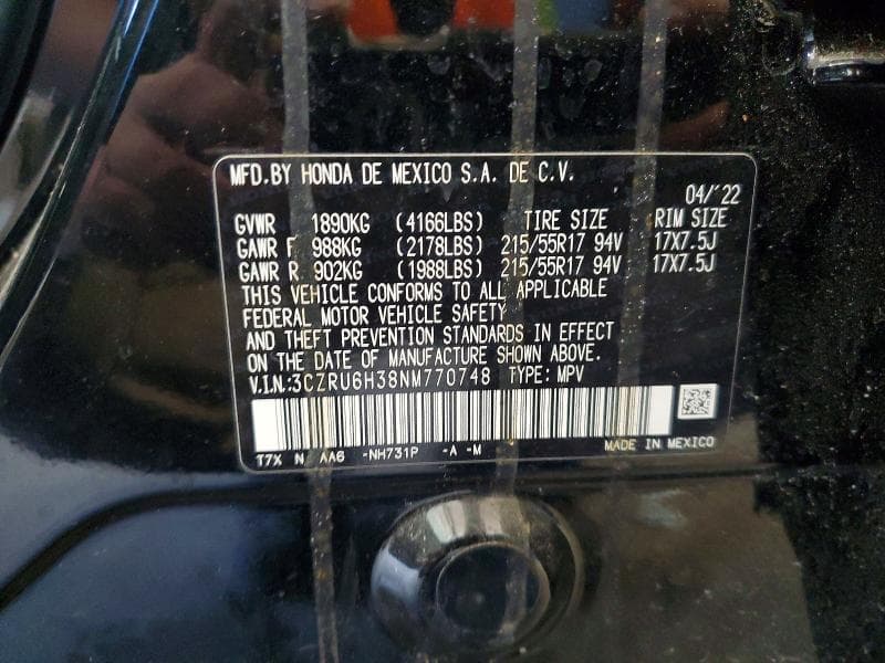 2022 HONDA HR-V LX LX 14