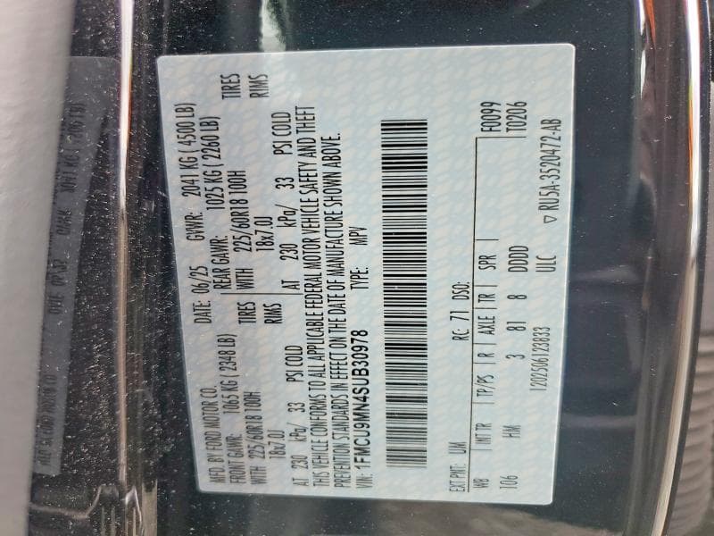2025 FORD ESCAPE ST LINE 14