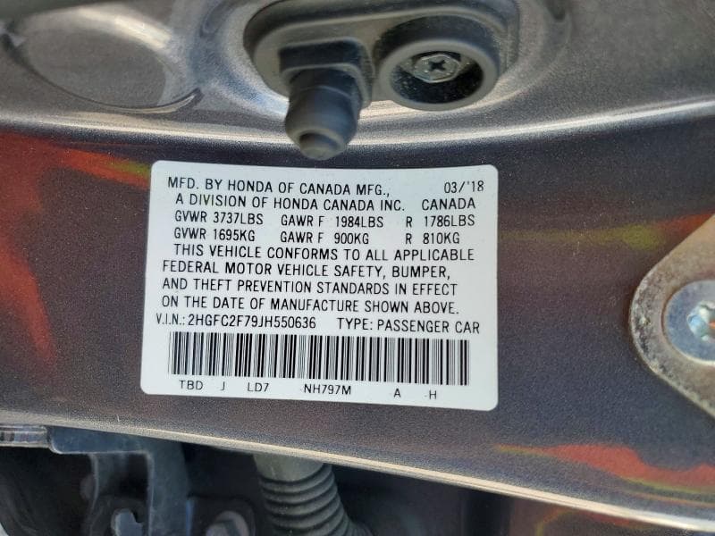 2018 HONDA CIVIC EX EX 13