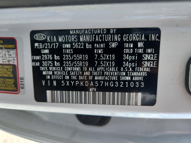 2017 KIA SORENTO SX V6 13