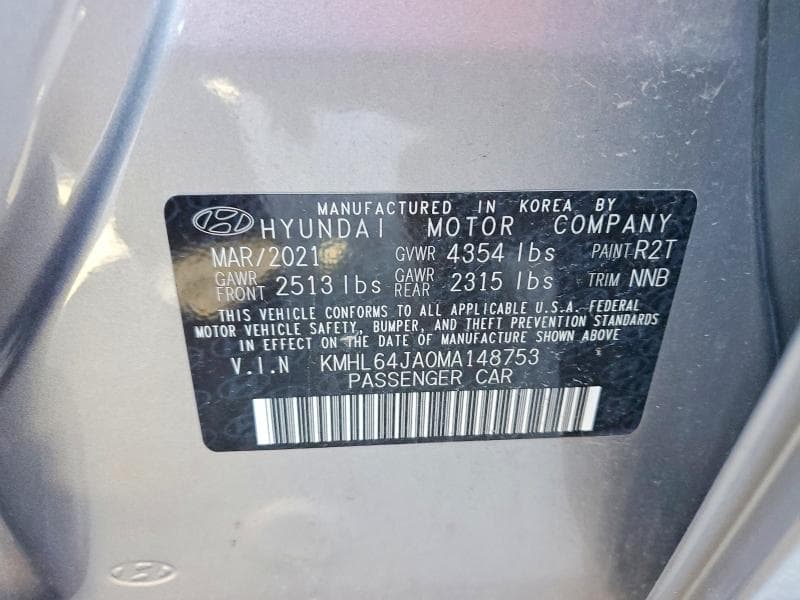 2021 HYUNDAI SONATA SEL SEL 13