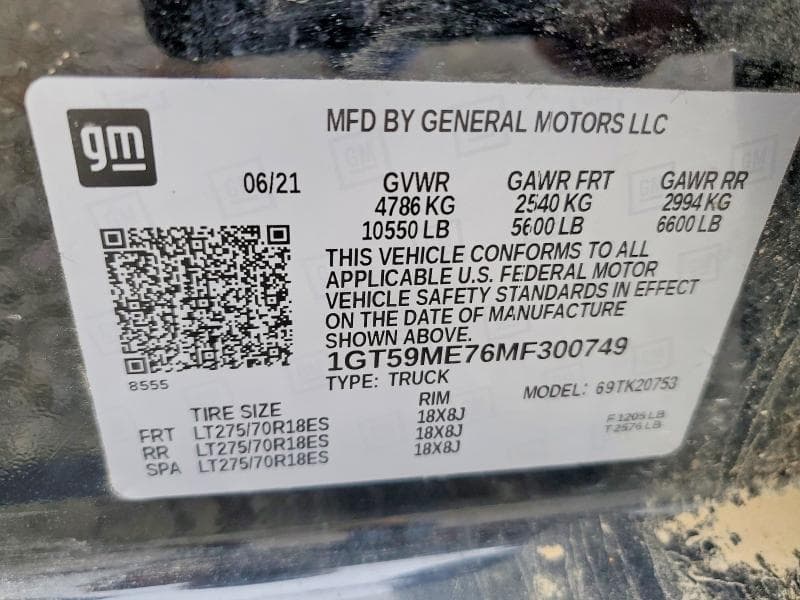2021 GMC SIERRA K2500 SLE 12