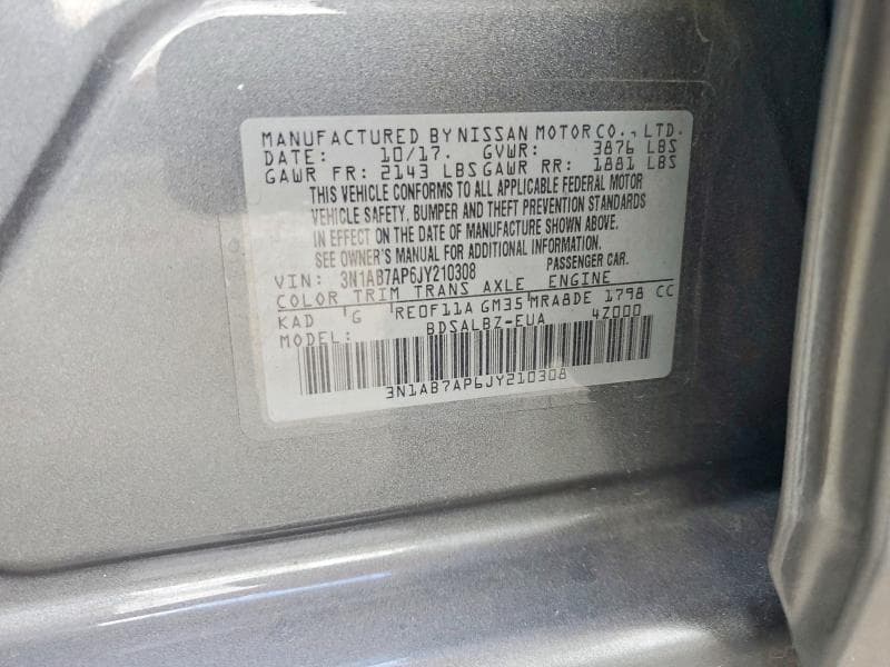 2018 NISSAN SENTRA S S 13