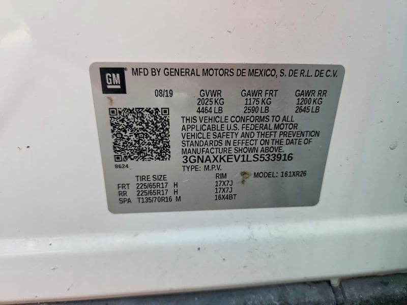 2020 CHEVROLET EQUINOX LT 13