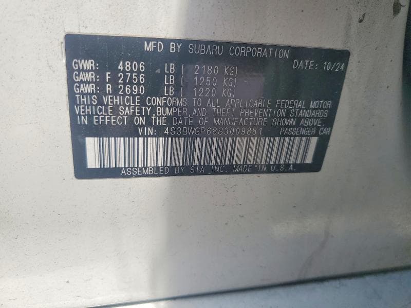 2025 SUBARU LEGACY TOURING XT 12