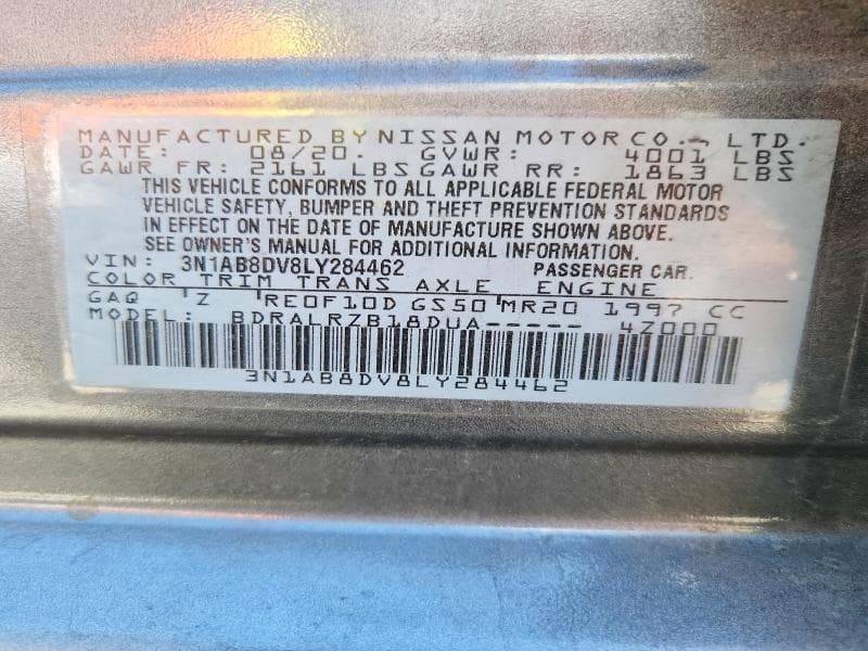 2020 NISSAN SENTRA SR SR 13