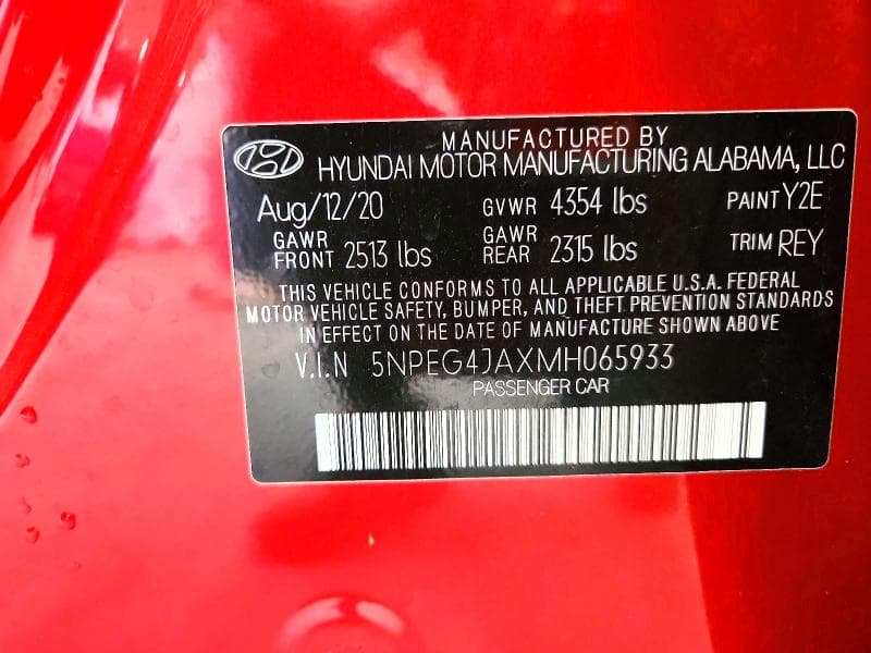 2021 HYUNDAI SONATA SE SE 12