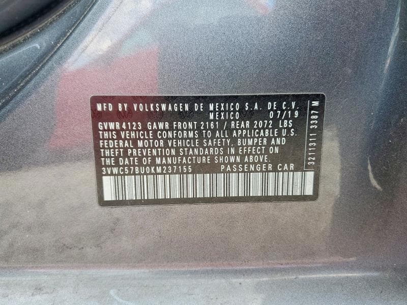 2019 VOLKSWAGEN JETTA S 12