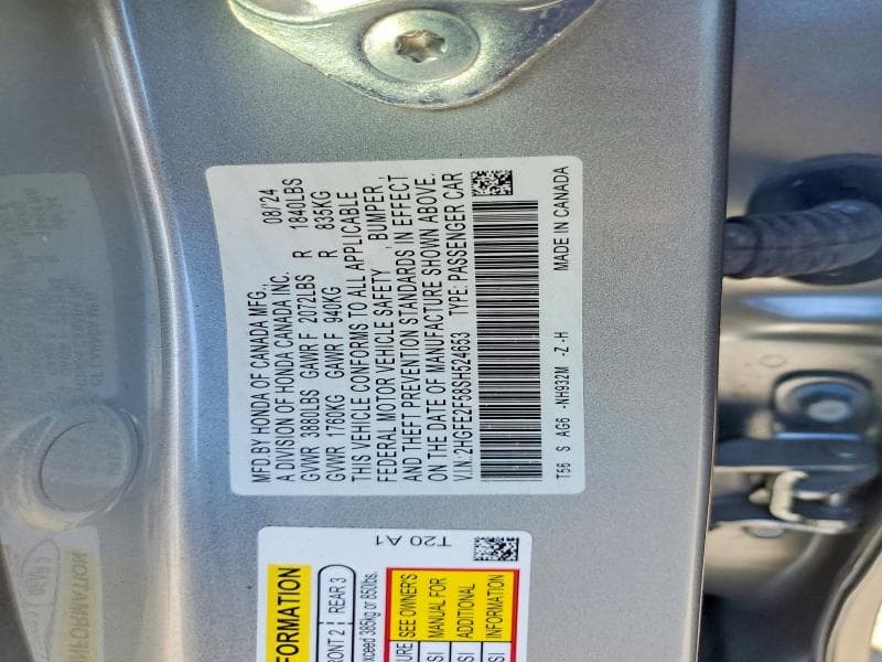 2025 HONDA CIVIC SPORT SPORT 12