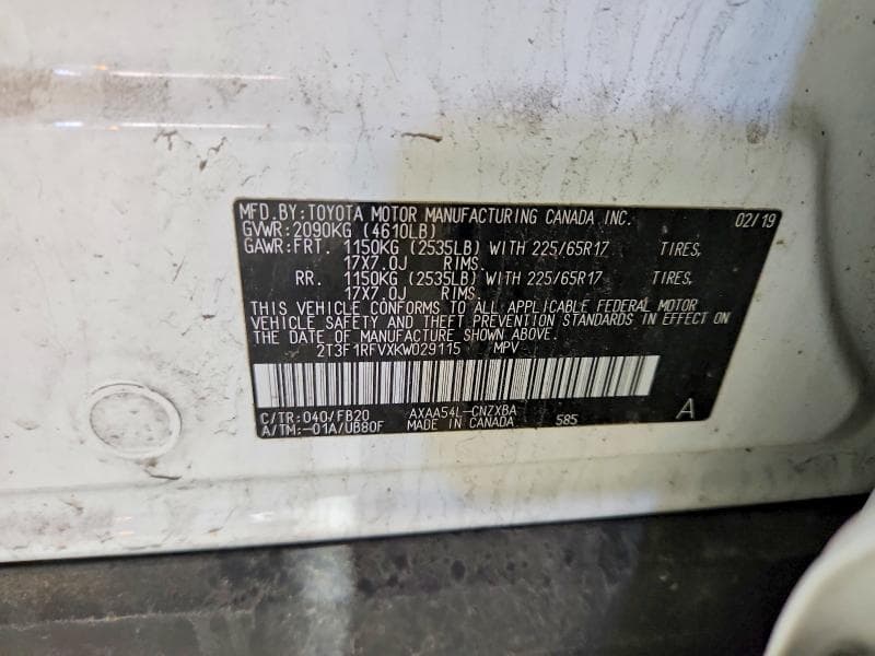 2019 TOYOTA RAV4 LE LE 13