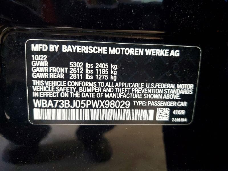 2023 BMW 540 XI XI 12