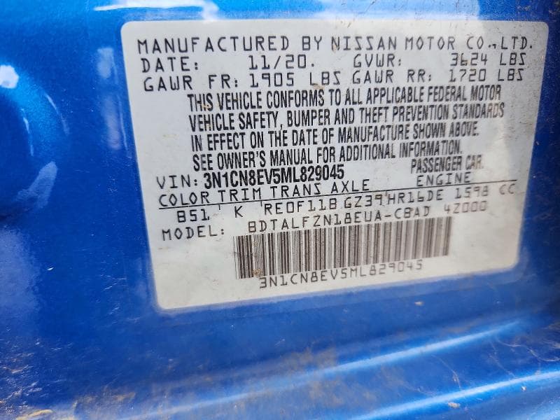 2021 NISSAN VERSA SV 13