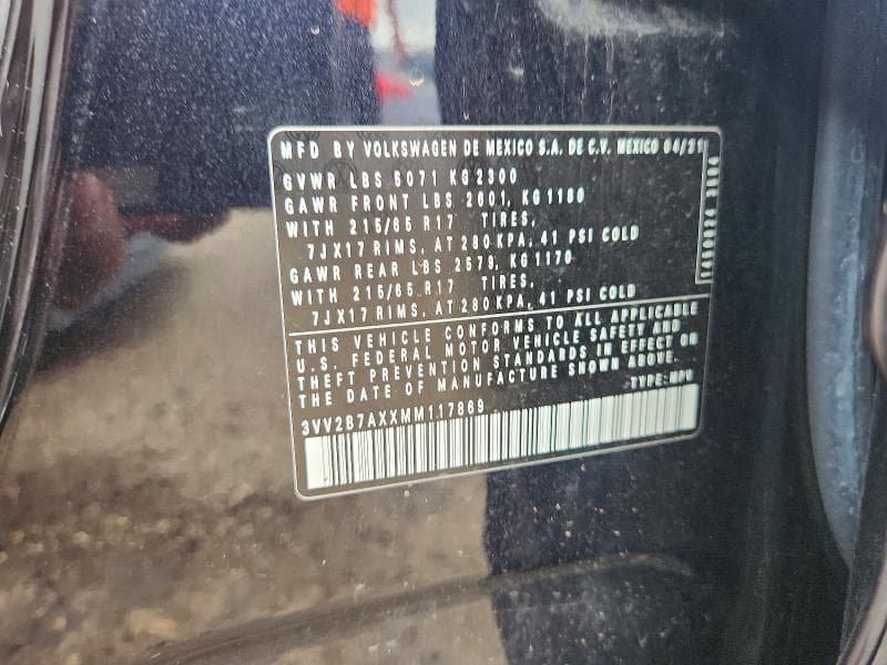 2021 VOLKSWAGEN TIGUAN SE SE 12
