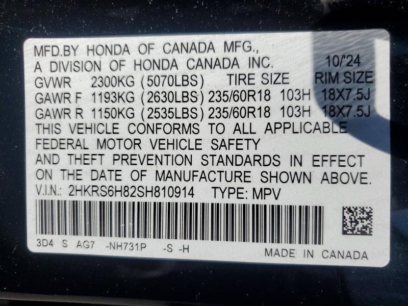 2025 HONDA CR-V SPORT-L SPORT-L 15