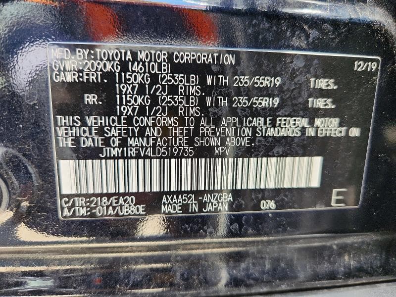 2020 TOYOTA RAV4 LIMITED LIMITED 13