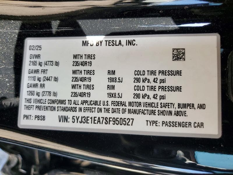 2025 TESLA MODEL 3 13