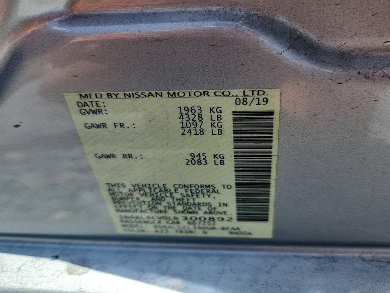 2020 NISSAN ALTIMA SR 12