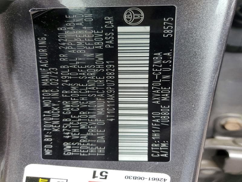 2023 TOYOTA CAMRY LE LE 12